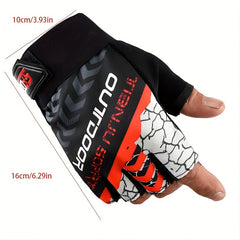 Breathable Non Slip Half Finger Gloves for Outdoors