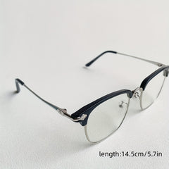 Men's Anti Light Magnesium Square Flat Glasses For Myopia 100 UV Protection