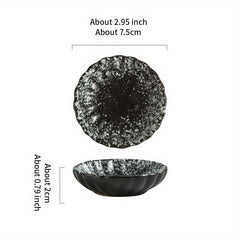 2pcs Ceramic Seasoning Dish Set for Soy Sauce Vinegar Hot Pot Dipping