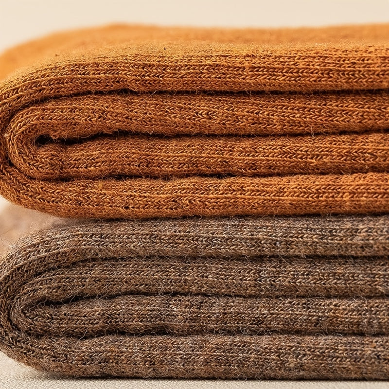 Thick & Warm Winter Socks Knit Style Crew Length Women's Stockings