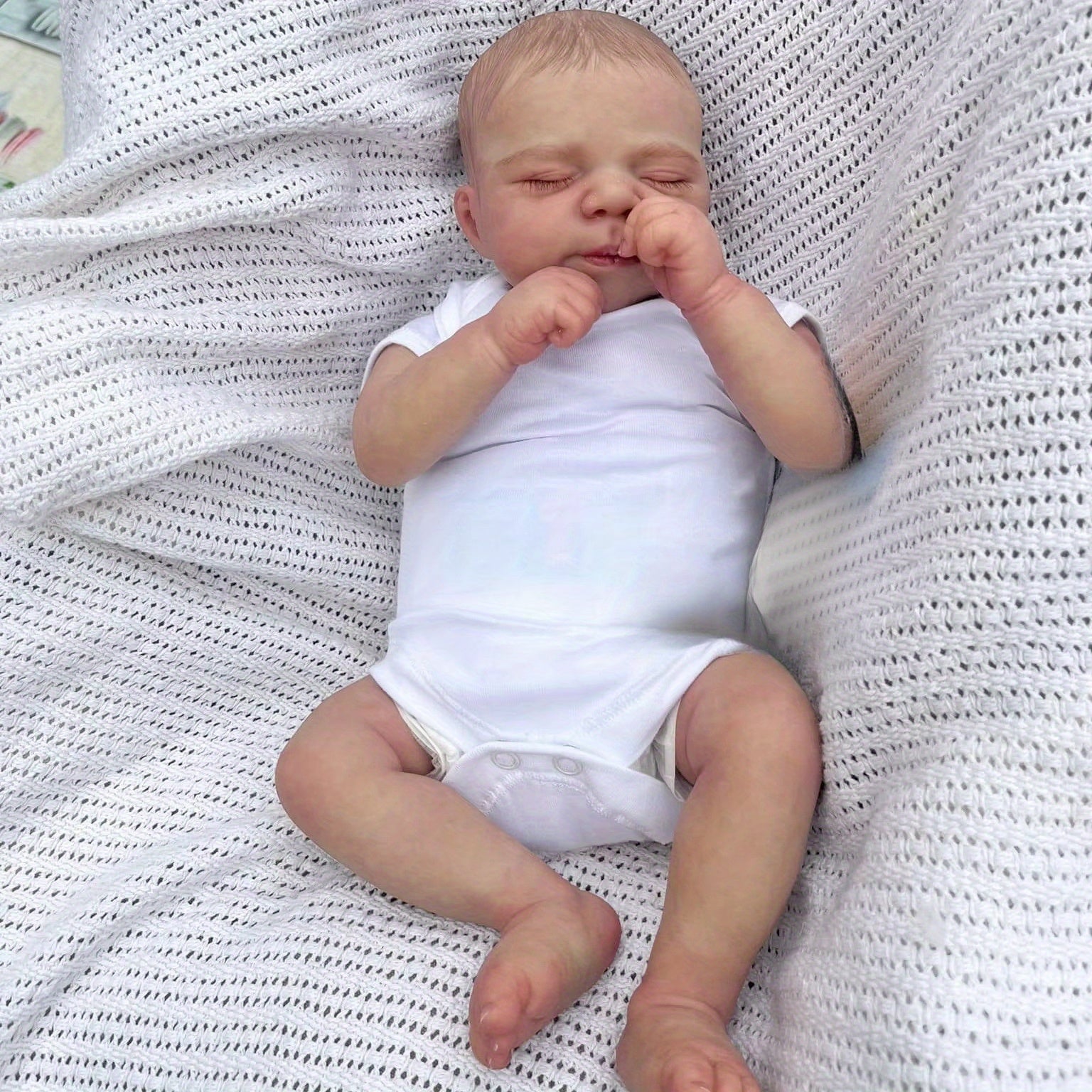 Soft Vinyl Reborn Doll Asleep Baby Girl Lifelike Bath Toy