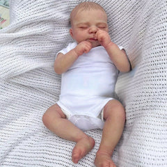 Soft Vinyl Reborn Doll Asleep Baby Girl Lifelike Bath Toy