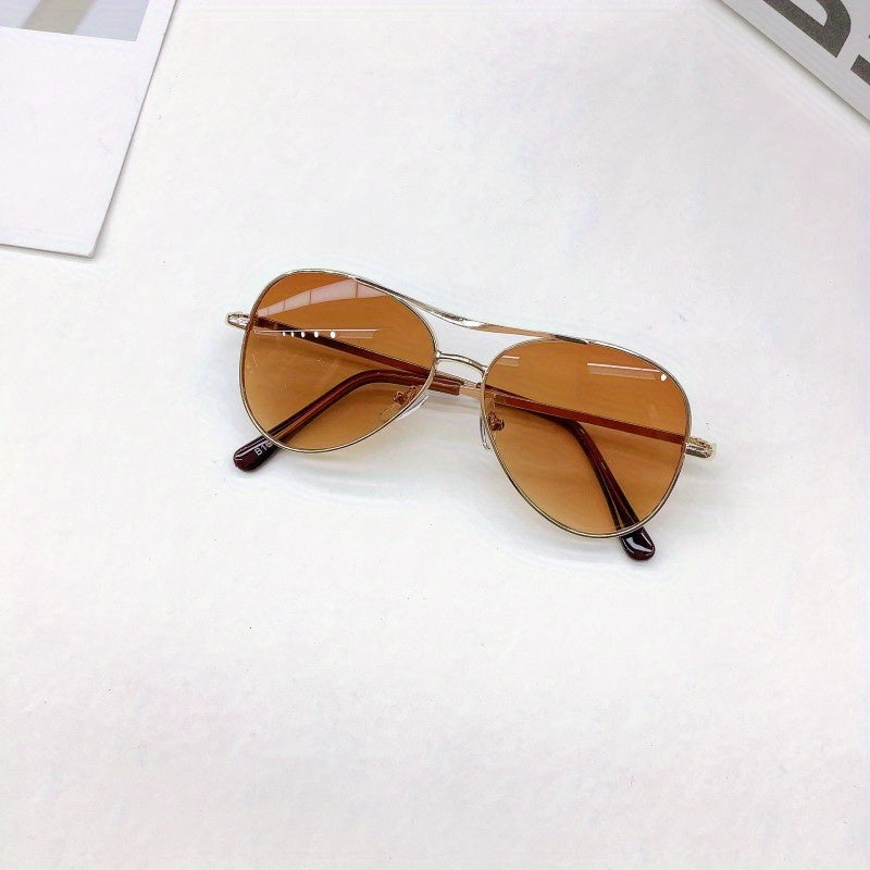 Kids Metal Frame UV Protection Pilot Sunglasses