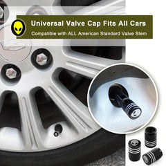 5pcs Aluminum Alloy Bike Valve Caps Alien Pattern Valve Cover