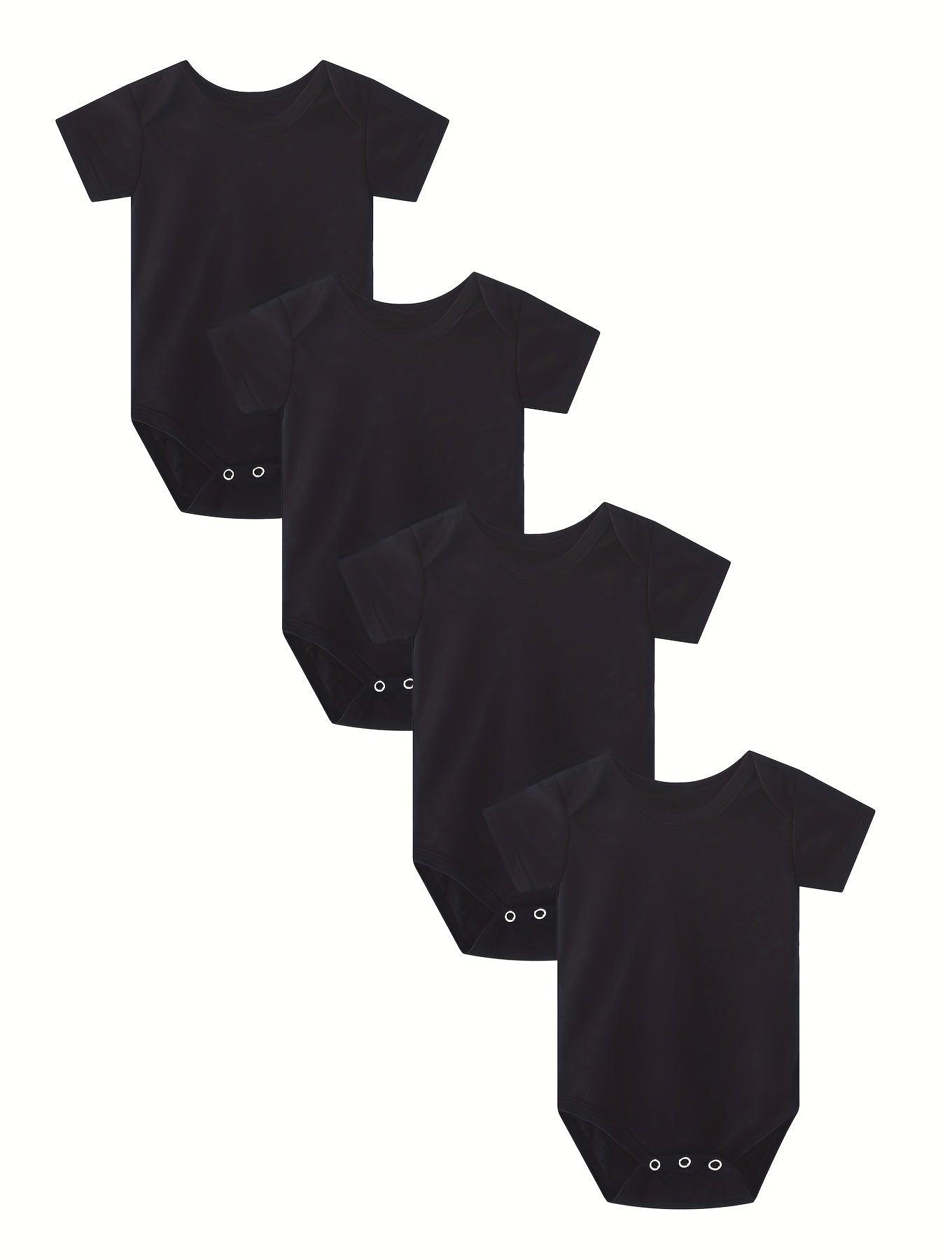 4pcs Baby Girls & Boys Short Sleeve Onesie Set Clothes