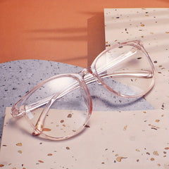 Anti Light Large Frame Optical Round Glasses for Men