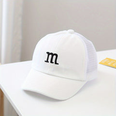 Casual Letter Embroidery Adjustable Breathable Sun Protection Mesh Baseball Cap