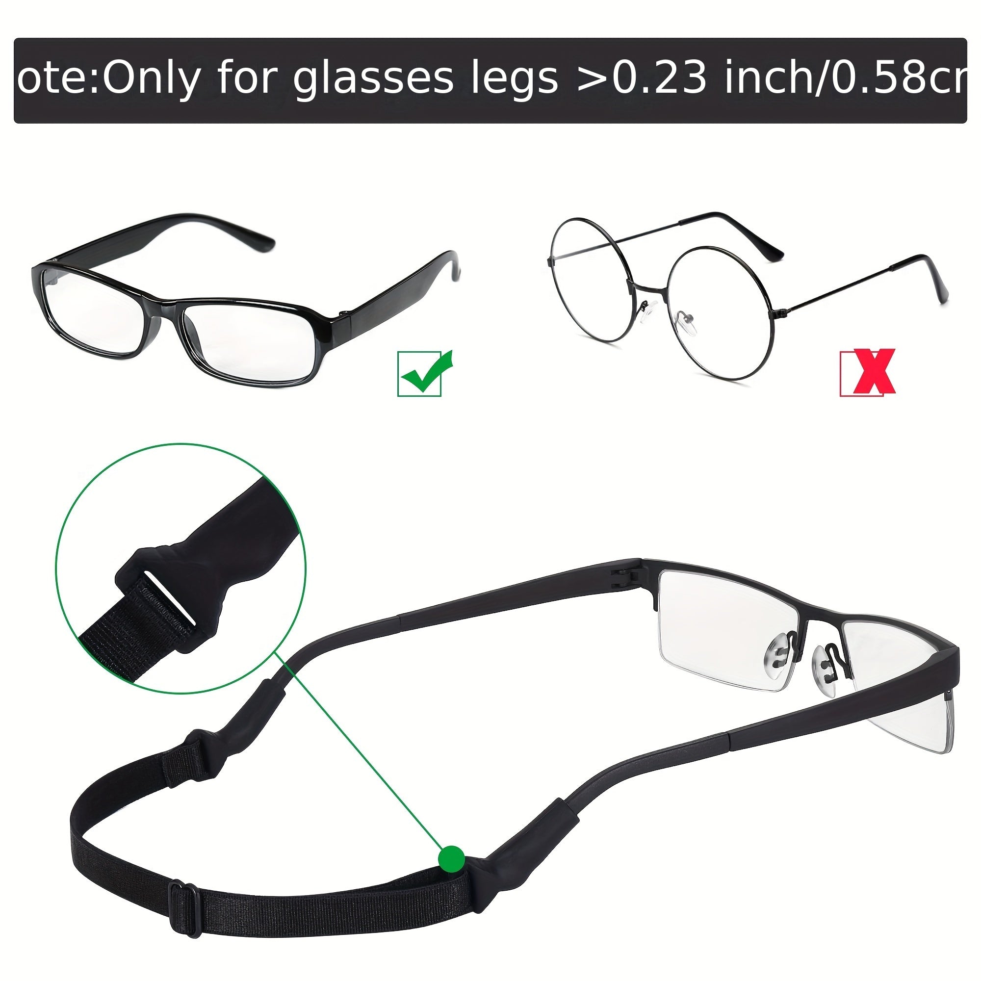 3pcs Glasses Lanyard Non-slip Glasses Rope Eyeglass Holder Strap for Men