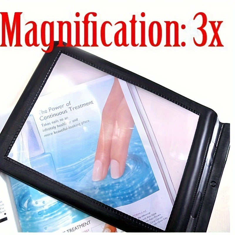 Portable 3X A4 Paper Size Magnifying Glass - Ideal Gift for Parents