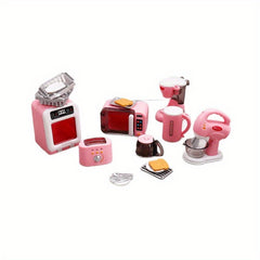 Pink Dollhouse Kitchen Set with Appliances & Accessories