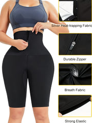 High Waist Shaping Shorts Tummy Control Compression Zipper Shorts