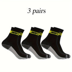 3 Pairs Men's Crew Sport Socks Sweat Absorbing Nylon Blend Comfy Breathable