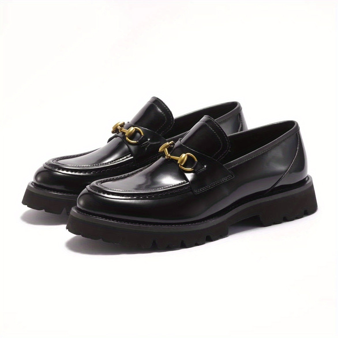 Men's Slip On Loafer Shoes Casual Anti skid Platform Shoes