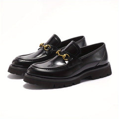 Men's Slip On Loafer Shoes Casual Anti skid Platform Shoes