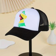 Hip Hop Printed Baseball Cap Unisex Mesh Trucker Hat Adjustable Sun Hats
