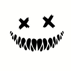 Skull Teeth Helmet Sticker Reflective Waterproof Halloween Stickers