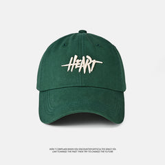 Heart Embroidery Baseball Cap Casual Sports Hat Adjustable Lightweight