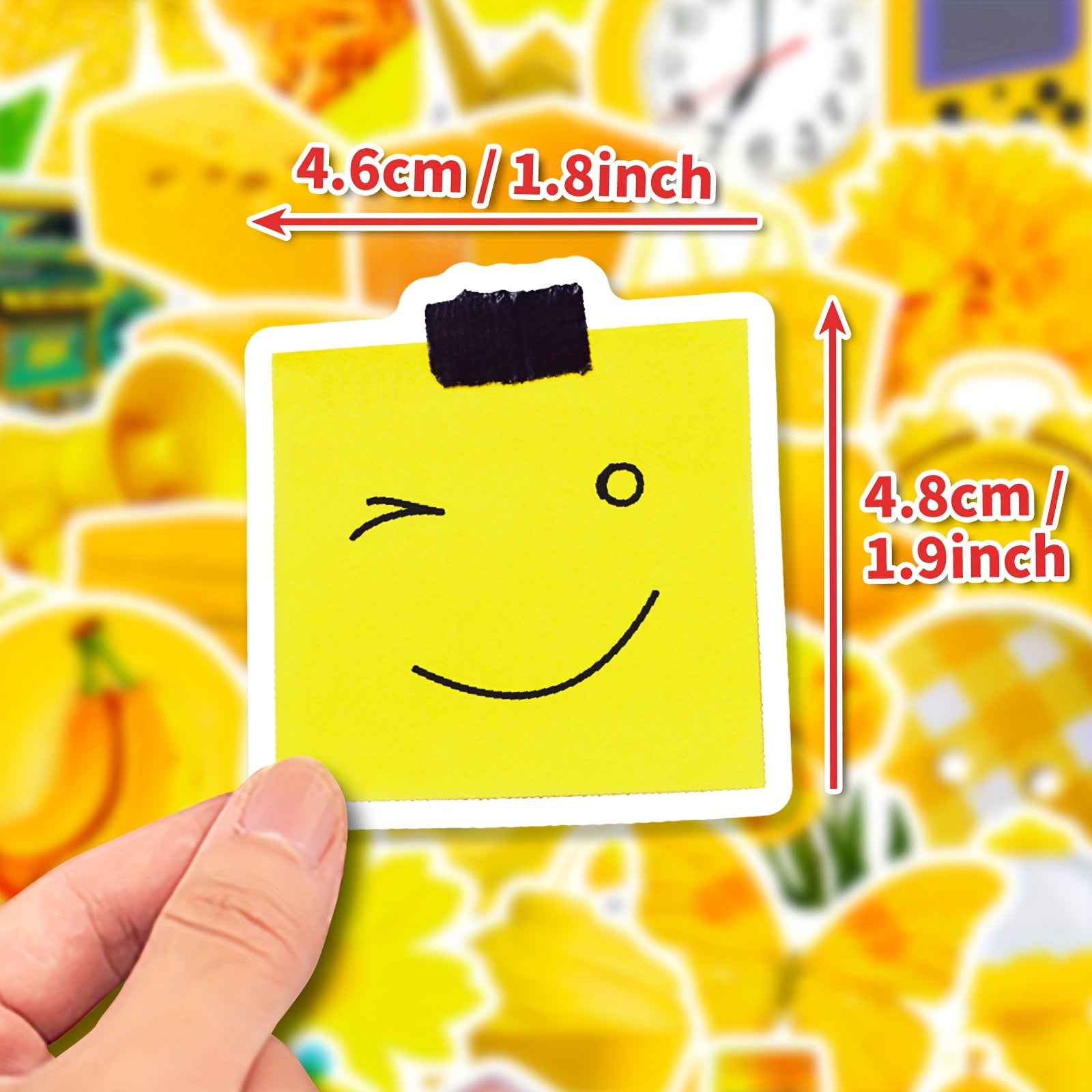 50pcs Cream Yellow VSCO Girl Stickers for Water Bottles Phones Laptops Notebooks