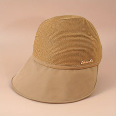 Wide Brim Sun Hat Baseball Cap with Label Patch