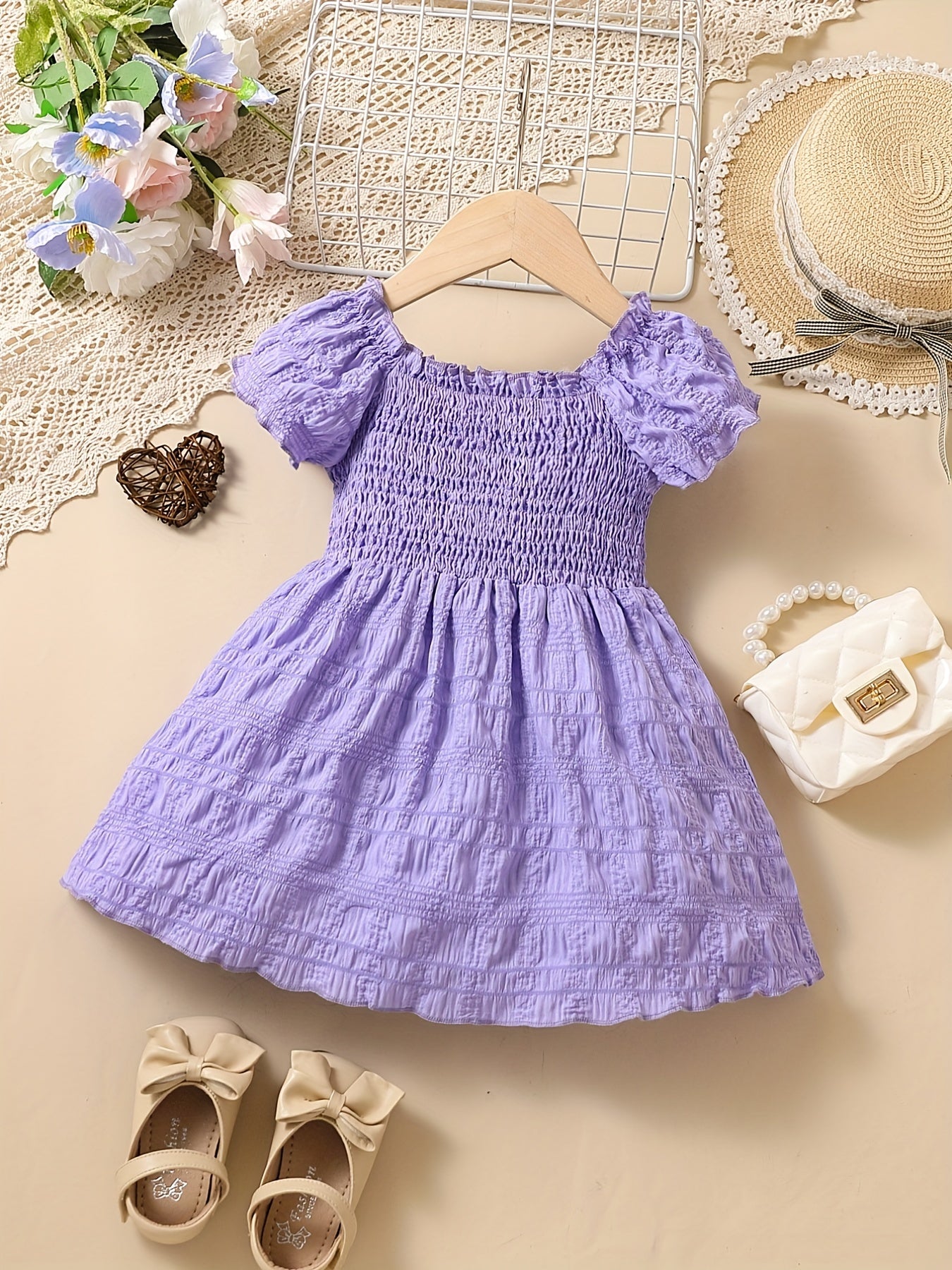 Baby Girls Puff Sleeve Birthday Dress