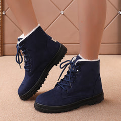 Women's Plush Ankle Boots Winter Mid Calf Boots