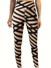 High Waist Allover Print Skinny Leggings