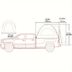 Truck Tent Outdoor Road Trip Car Tent Fishing Tent Waterproof