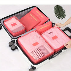 6pcs Travel Clothes Sorting Bag Foldable Packing Cubes Luggage Organizers