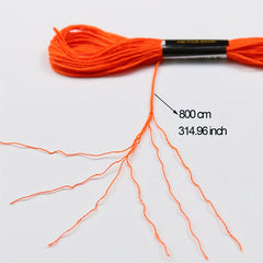 50pcs 8m 6 Strands 50 Colors Embroidery Thread Cross Stitch Thread