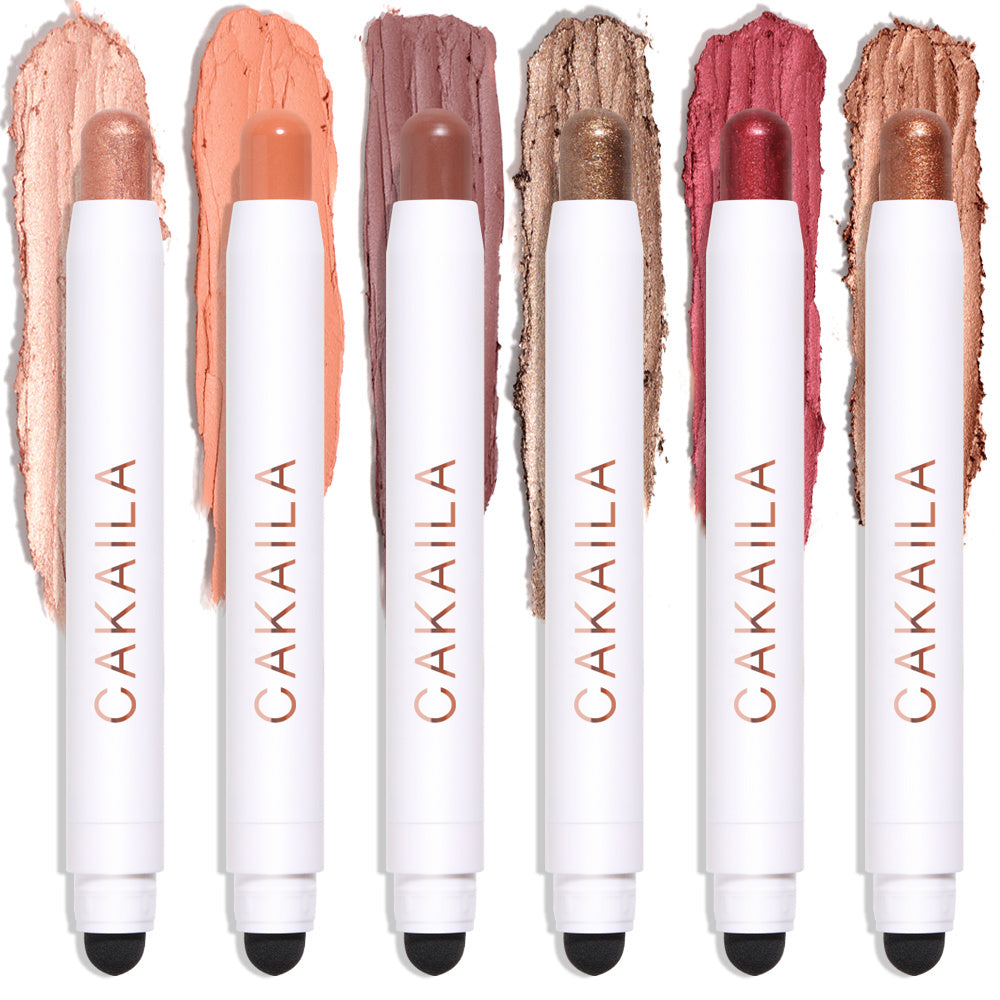 CAKAILA Waterproof Matte Pearly Eyeshadow Stick 6 Pack