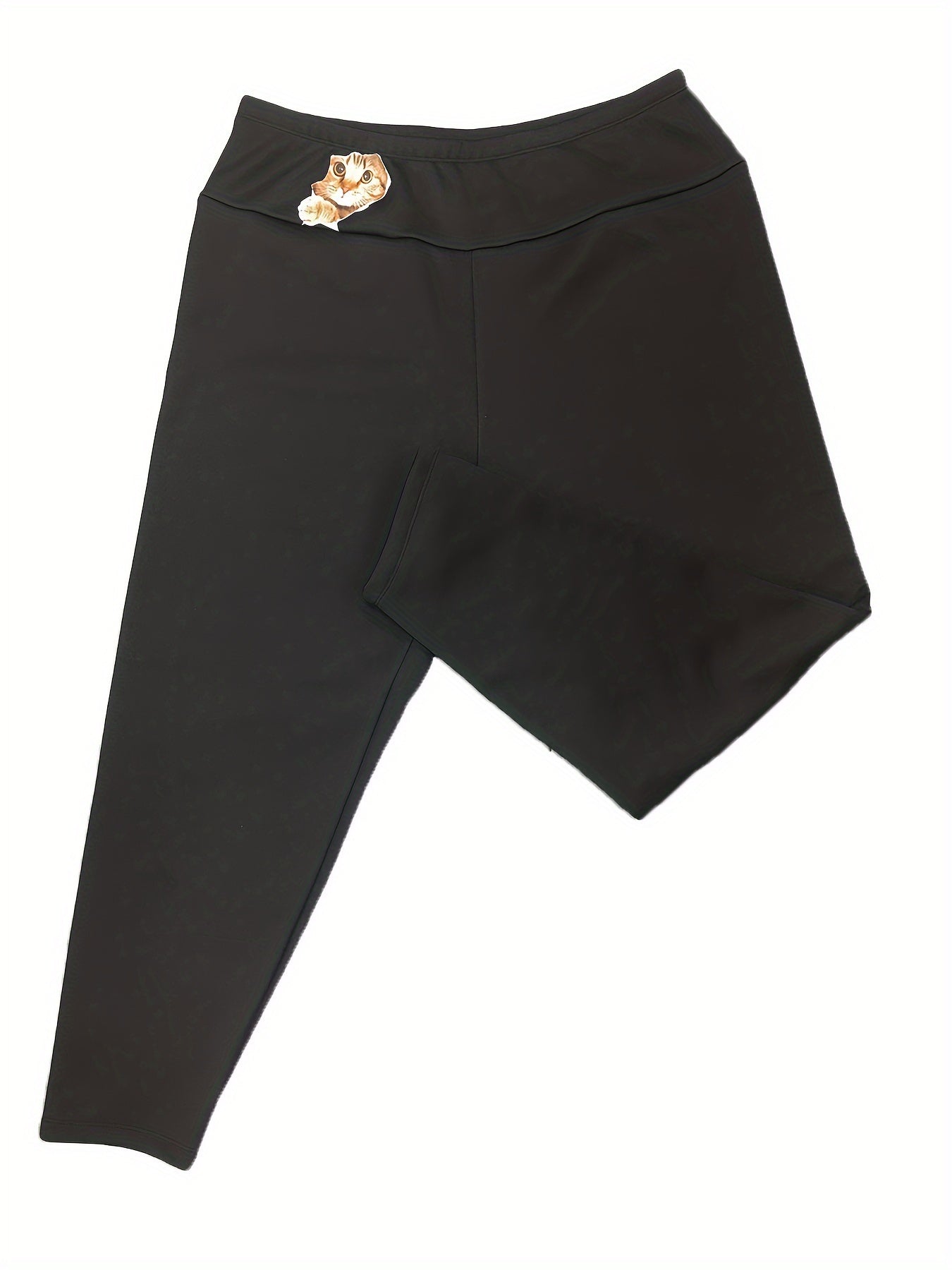 Sports Leggings Women's Plus Gnomes Print Fleece Lined Warm Pants