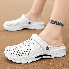 Men's Lightweight Comfy Clogs Hollow Out Non Slip Garden Shoes