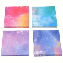 400pcs Origami Paper 9.53cm Square Double-sided Sky Galactic Patterns