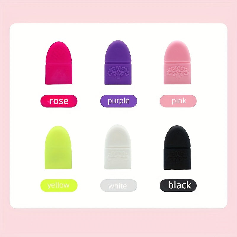 5pcs Wearable Nail Pads Nail Polish Removal Cap Reusable Silicone Nail Cover