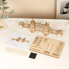 3D Wooden Tower Bridge Puzzle London Landmark Model Educational Toy
