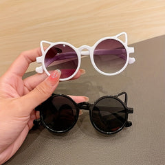 Kids Cat Ear Round Sunglasses UV Resistant