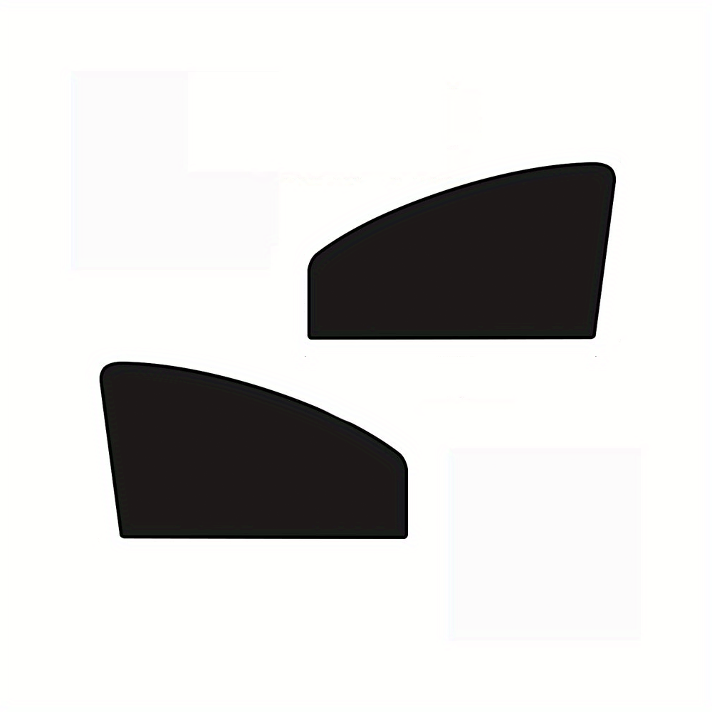 Car Side Window Sunshades Set with Hidden Magnetic Silvery Curtains