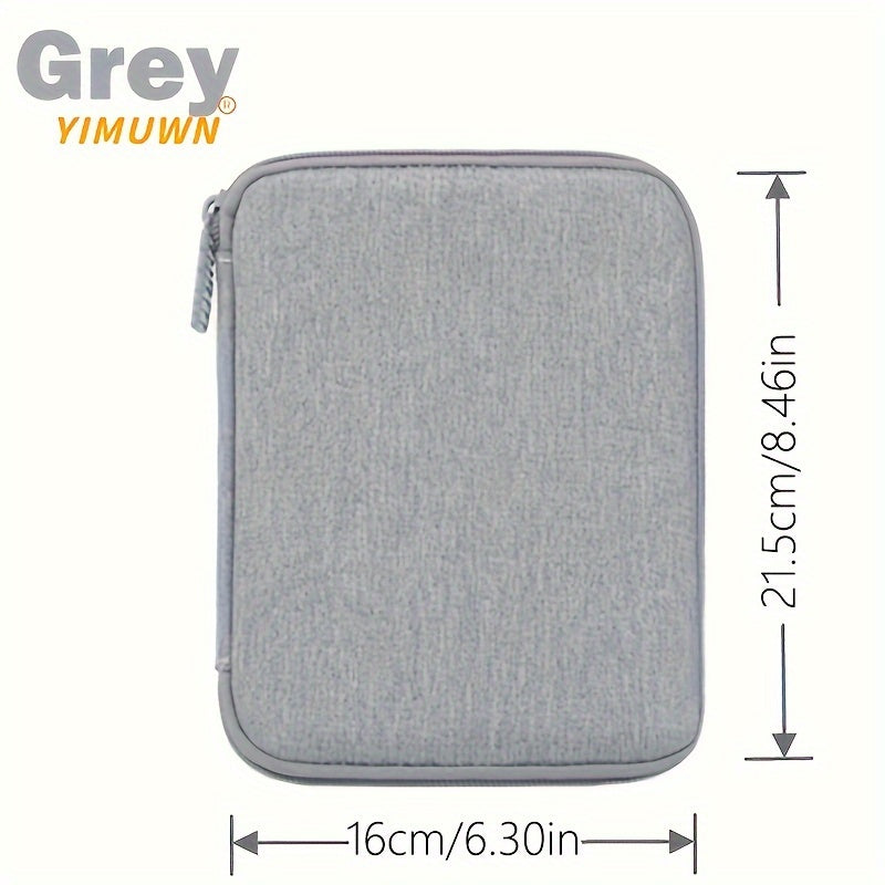 Gray Digital Storage Bag USB Data Cable Organizer Earphone Wire Bag