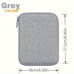 Gray Digital Storage Bag USB Data Cable Organizer Earphone Wire Bag