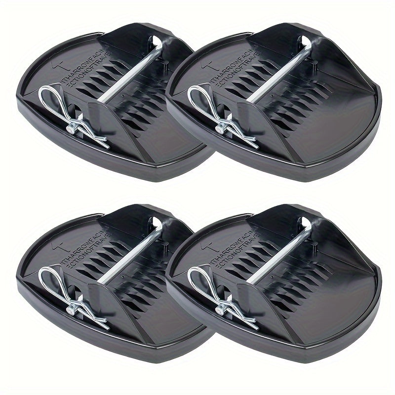 4pcs RV Caravan Jack Pads Leveller Wheel Foot Leg Support Adapter