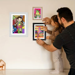 A4 Children's Art Frame Front Opening 3D Picture Display