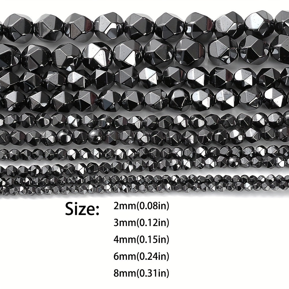 Hematite Crystal Faceted Beads 2 3 4 6 8mm Jewelry Making Findings DIY Bracelet