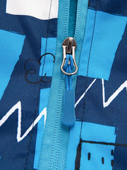 Boys Graffiti Windbreaker Fleece Lining Hooded Jacket Kids Clothing