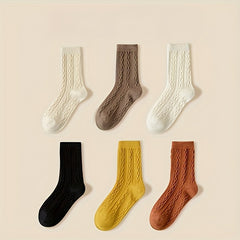3 Pairs Men's Crew Socks Breathable Comfortable All Seasons Outdoor Wear