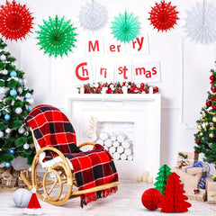 16pcs Assorted 3D Paper Honeycomb Christmas Decorations