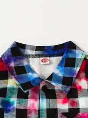 Boys Plaid Button Down Shirts for Summer