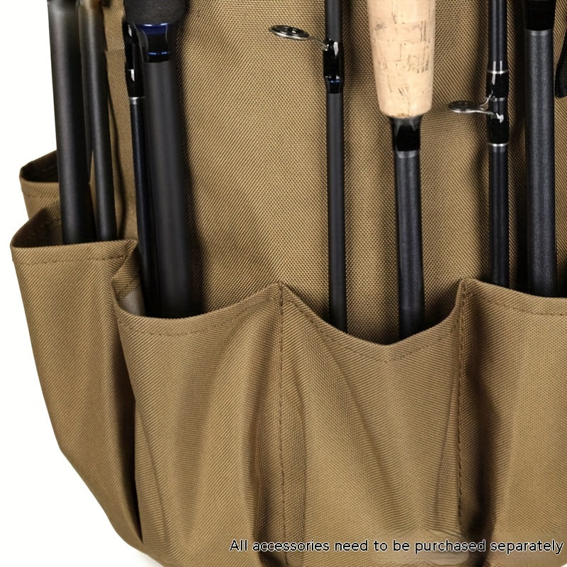Waterproof Fishing Tackle Bag with Rod Storage, Multifunctional and Foldable