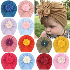 Baby Turban Hats Flower Knot Head Wraps for Newborn Beanie Nursery