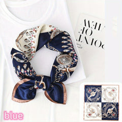 Crown Pattern Bandana Silk Scarf Casual Shawl Scarf Wrap Head Wrap