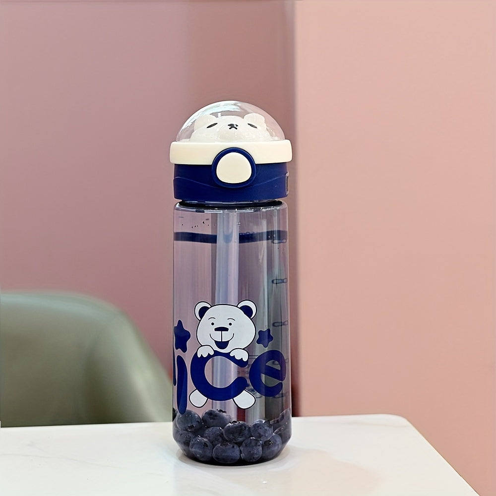 550ml 650ml Leakproof Water Bottle Plastic Straw Cup for Outdoor Fitness Travel